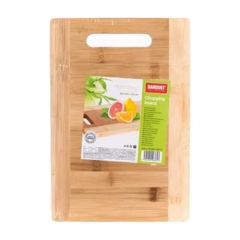 Kuchyňské prkénko prkénko s ručkou 30x20x1,5cm BRILLANTE bambus