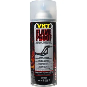 Autolak VHT Žáruvzdorná barva ve spreji - krycí čirý lak (400 ml) - Flame Proof