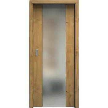 Interiérové dveře SAPELI HARMONIE KOMFORT M40 - CPL LAMINÁT - POSUVNÉ DVEŘE VČ. ZÁRUBNĚ - dub sukatý Průchozí šířka (cm): 90, Průchozí výška (cm): 197, Typ skla: Satináto bílé