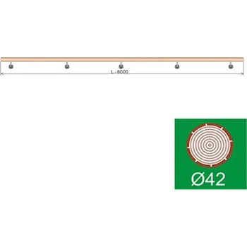 Zábradlí Nerezové zábradlí - Madlo Buk, D42/L4000mm