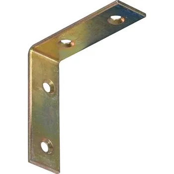 Nábytkové kování Häfele Spojovací úhelník 60 x 60 mm - 10 ks / žlutý zinek