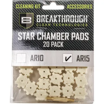 Čištění zbraně BREAKTHROUGH AR-15 CHAMBER STAR PAD – 20 Pack