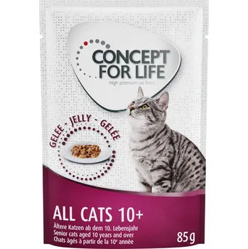 Krmivo pro kočku 48x85g Concept for Life All Cats 10+ - v želé