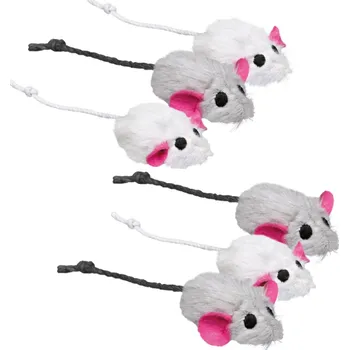 Hračka pro kočku 6ks plyšové myšky Trixie