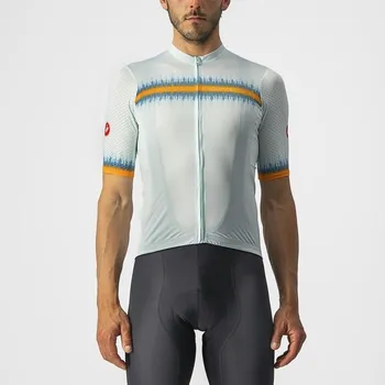 cyklistický dres Castelli - pánský dres Grimpeur, light aqua Velikost: M