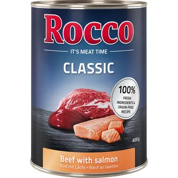 Krmivo pro psa 24x400g Rocco Classic - Hovězí s lososem