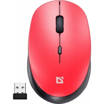 Myš Bezdrátová tichá klikací myš AURIS MB-027 800/1200/1600 DPI červená