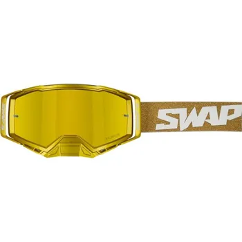 Motocyklové brýle SWAPS Swaps GOGGLECROS83 MX brýle Aurus zlaté/zlaté/iridium zlaté