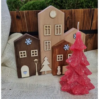 Svíčka Svíčka - smrk Barva: Červená