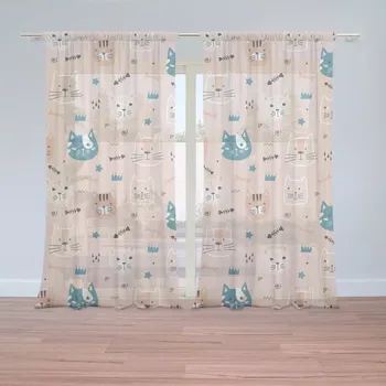 Záclona Záclony Barevné kočičky: 2 ks - 150x250 cm - Sablio