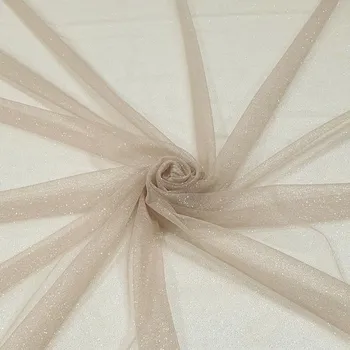 Tyl tělový, stříbrný třpyt, š.150