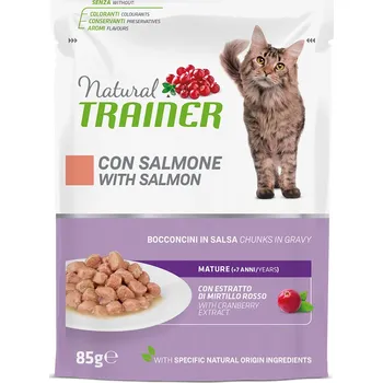 Krmivo pro kočku Natural Trainer Mature Losos - 12 x 85 g