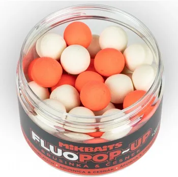 Boilies Mikbaits Plovoucí Fluo boilie 150ml / 14mm Příchuť: Broskev-Black Pepper