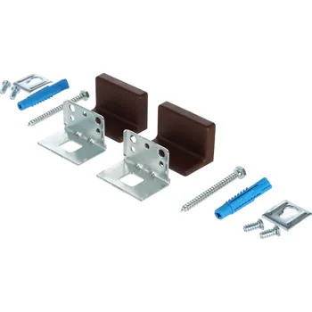 Nábytkové kování Interex design Kování pro závěsnou skříňku s krytem - boční montáž / Tmavě hnědá