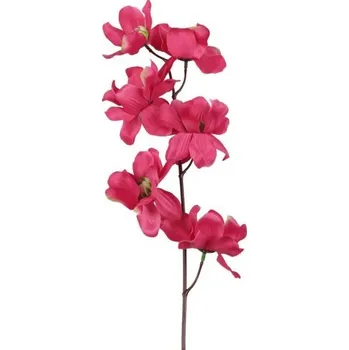 umělá květina Větev s 6 květy 62 cm, cyklamenová