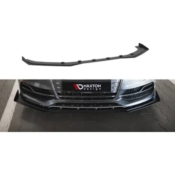 PC tuning Maxton Design "Street Pro" spoiler pod přední nárazník s křidélky pro Audi S3 8V, plast ABS bez povrchové úpravy, plast ABS bez povrchové úpravy, s červenou linkou, Sedan