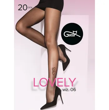 Dámské erotické punčochy Gatta Lovely 06 Nero Velikost 5-XL