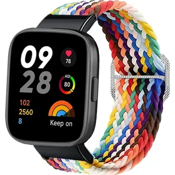 Příslušenství k chytrým hodinkám MůjMiBand.cz Nastavitelný nylonový elastický loop řemínek pro Xiaomi Redmi Watch 3 Barva: duhová - edice pride