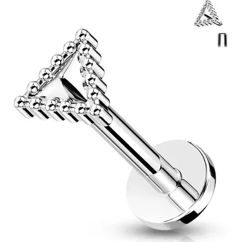 Piercing Šperky4U Labreta / cartilage piercing - trojúhelník - LB0037ST-1208