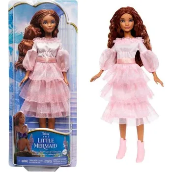 Panenka Mattel Disney Princess Malá mořská víla Ariel v růžových šatech, HPD90