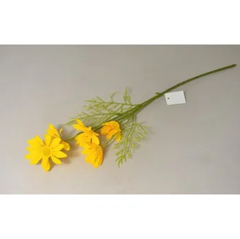 umělá květina Kopretiny 5 květů 50 cm žlutá