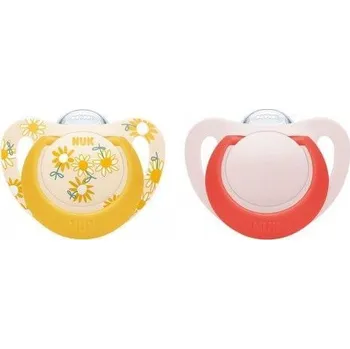 dudlíky NUK Silikonový dudlík 18-36 měsíců STAR 2 ks / box