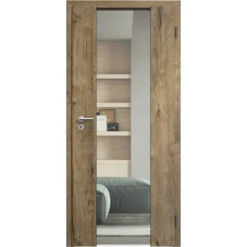 Interiérové dveře SAPELI HARMONIE KOMFORT M40 - CPL LAMINÁT - OTOČNÉ DVEŘE VČ. ZÁRUBNĚ - dub sherwood Průchozí šířka (cm): 60, Průchozí výška (cm): 210, Typ skla: Čiré sklo