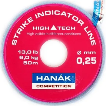 Indikátor záběru Hanák Competition Strike Indicator Line 50 m Fluo Pink, 0,20 mm, 4,0 kg