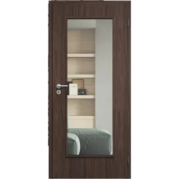 Interiérové dveře SAPELI ELEGANT PRAKTIK M40 - START - OTOČNÉ DVEŘE VČ. ZÁRUBNĚ - Ořech Průchozí šířka (cm): 80, Průchozí výška (cm): 210, Typ skla: Čiré sklo