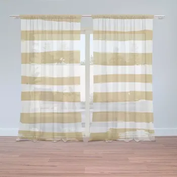 Záclona Záclony Zlaté pruhy: 2 ks - 150x250 cm - Sablio