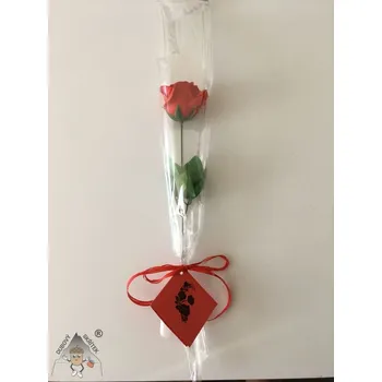 umělá květina Mýdlový květ velký Růže červená