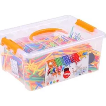 ostatní stavebnice Kreativní stavebnice trubky/brčka, 1000ks