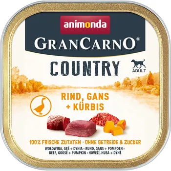 Krmivo pro psa 22x150g animonda GranCarno Adult Country hovězí, husí a dýně