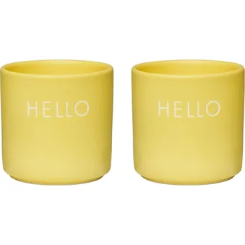 Stojánek na vajíčko DESIGN LETTERS Porcelánový stojánek na vejce Yellow – set 2 ks