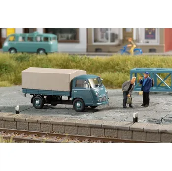 Modelová železnice Auhagen 66024 Goliath Express 1100 valník s plachtou světle šedá HO