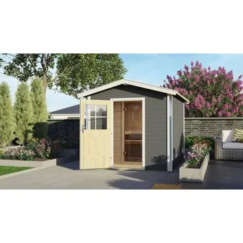 Sauna finská sauna KARIBU BOSS 1 (87488) s předsíní terragrau