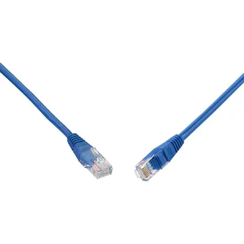 Síťový kabel Patch kabel SOLARIX C5E-155BU-5MB, CAT5E, UTP, PVC, non-snag-proof, 5m, modrý