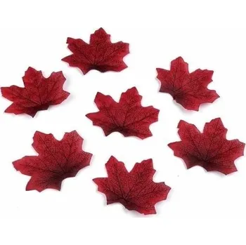 umělá květina Umělý javorový list 8 x 8 cm, červený