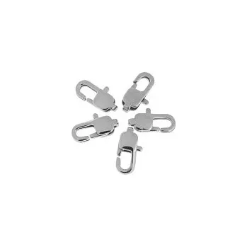 Materiál na výrobu šperku Karabinka z chirurgické oceli, 11x6 mm