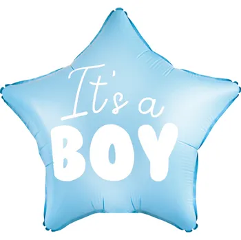 Balónek PartyDeco Balonek fóliový It’s a Boy hvězda, 45 cm