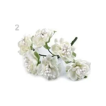 umělá květina Umělý květ na drátku krémový