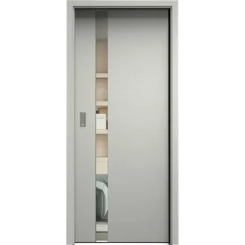 Interiérové dveře SAPELI HARMONIE KOMFORT M83 - CPL LAMINÁT - POSUVNÉ DVEŘE VČ. ZÁRUBNĚ - šedá Průchozí šířka (cm): 90, Průchozí výška (cm): 197, Typ skla: Čiré sklo