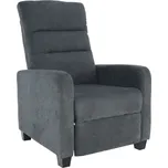 Polohovací relaxační křeslo TURNER — látka, šedá Kondela