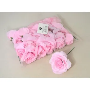 umělá květina Růže vazbová 5 cm světle růžová