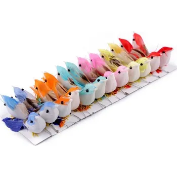 Dekorace ptáček s drátkem oranžový * ORANŽOVÁ