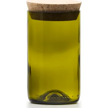 Dóza na potraviny Eko uzavíratelná dóza (z lahve od vína) střední olivová (13 cm, 7,5 cm)