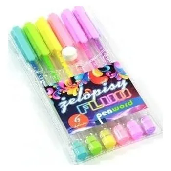 Set školních potřeb Żelopis fluo 6 kolorów