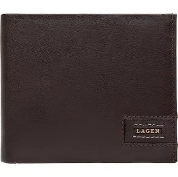 Peněženka Pánská peněženka LAGEN kožená LG-1126 hnědá, béžová BRN/BEI