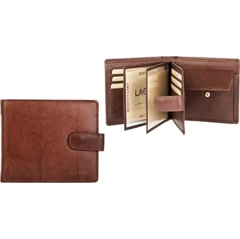 Módní doplněk Kožená peněženka Lagen W-2006 hnědá
