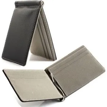 Peněženka Stylový design: na povrchu kůže uvnitř samet - šedá